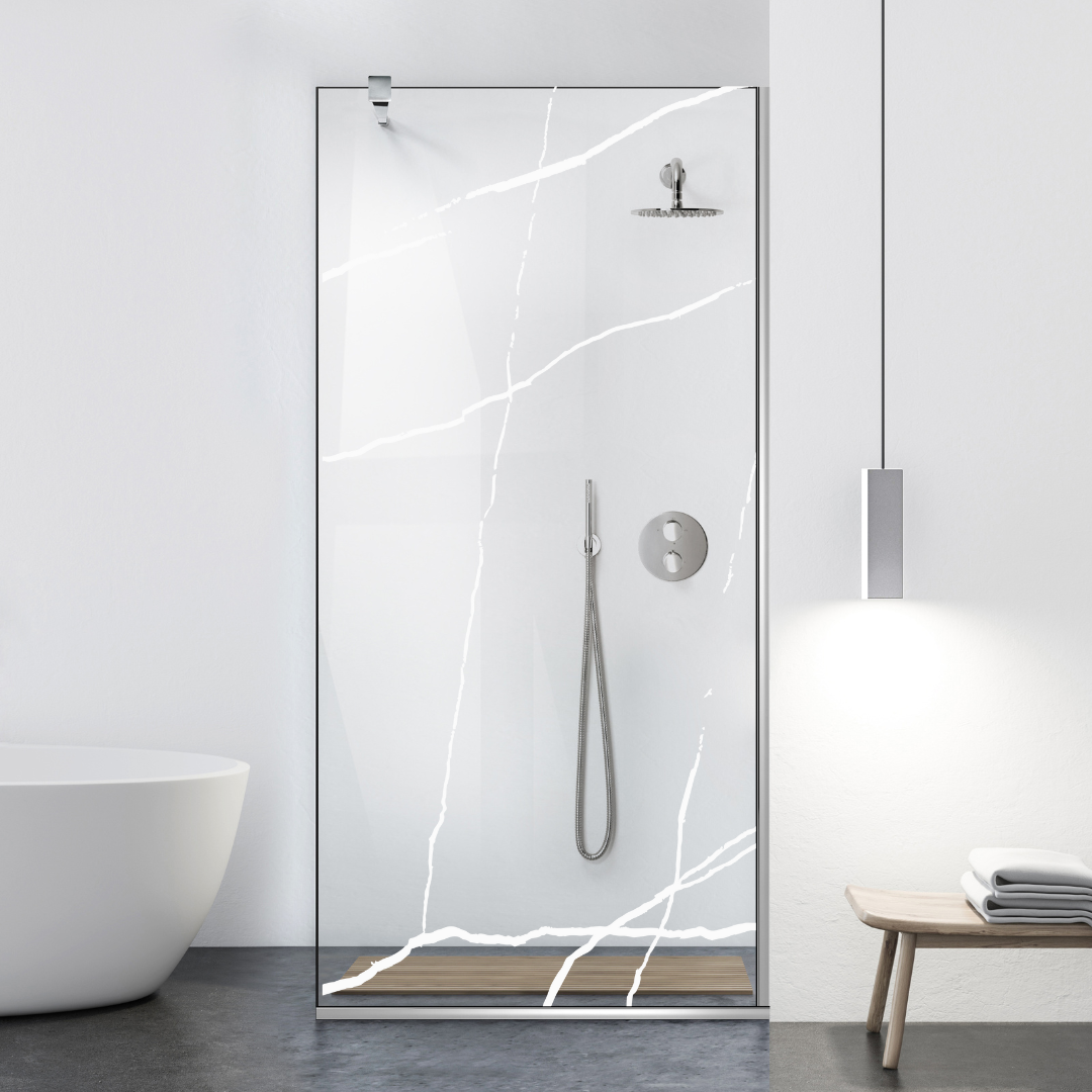 Zuhanyfal Walk-in, fekete zuhanyfal, #Átlátszó #Víztiszta