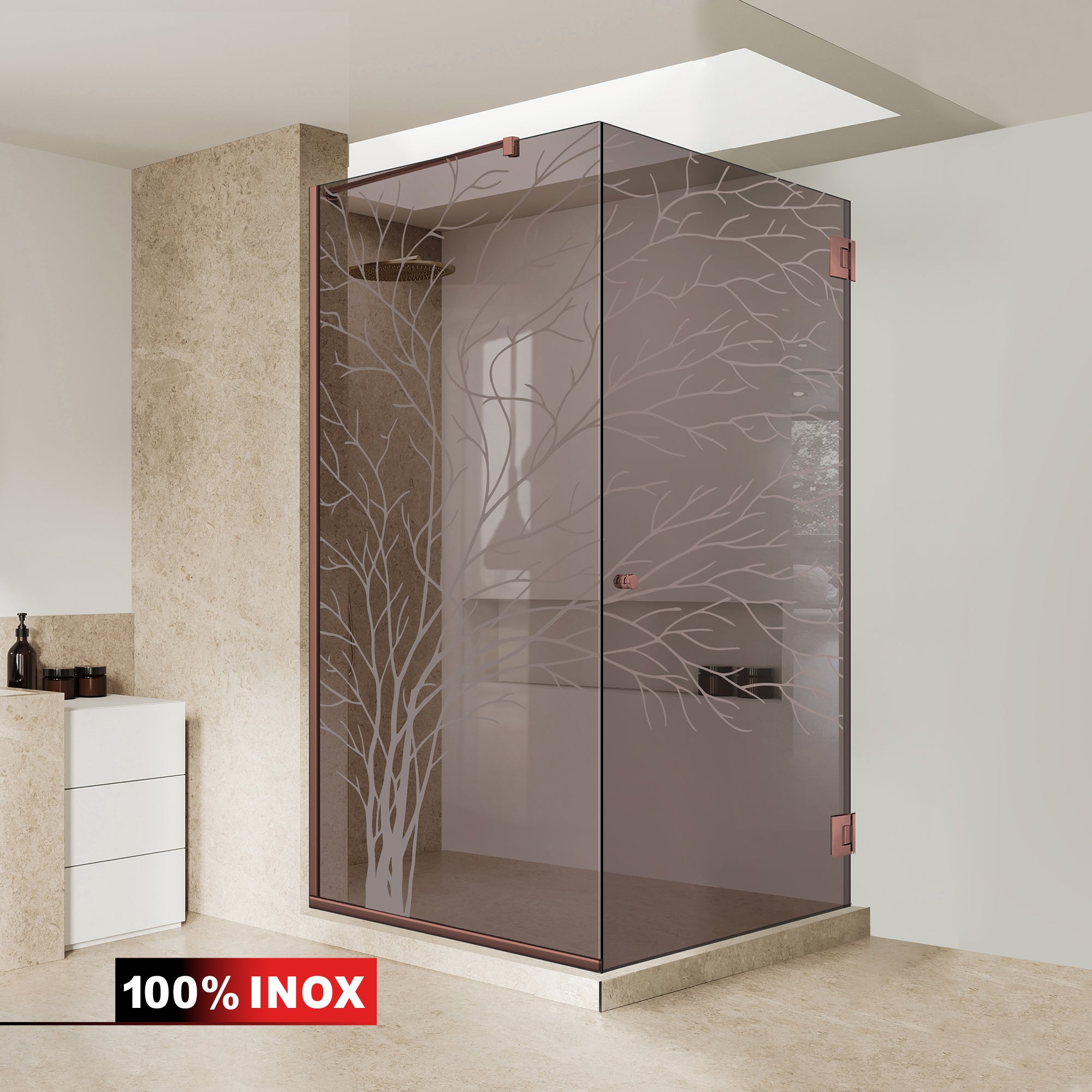 Cabina dus cu usa batanta #Bronz