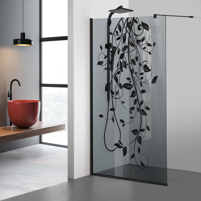 Paravan dus Walk-in, Perete dus  Negru, #Gri #Szürke