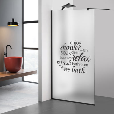 Zuhanyfal Walk-in, fekete zuhanyfal, #Matt #Matt