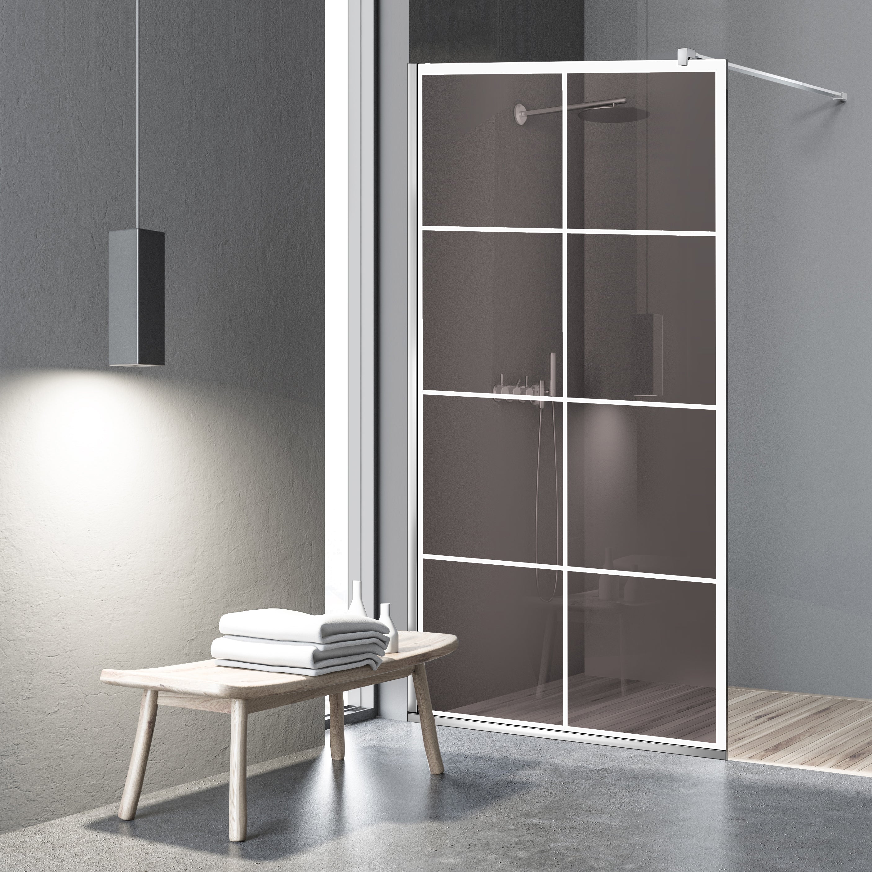 Zuhanyfal Walk-in, Zuhanyfal Rozsdamentes acél, #Bronz #Bronz