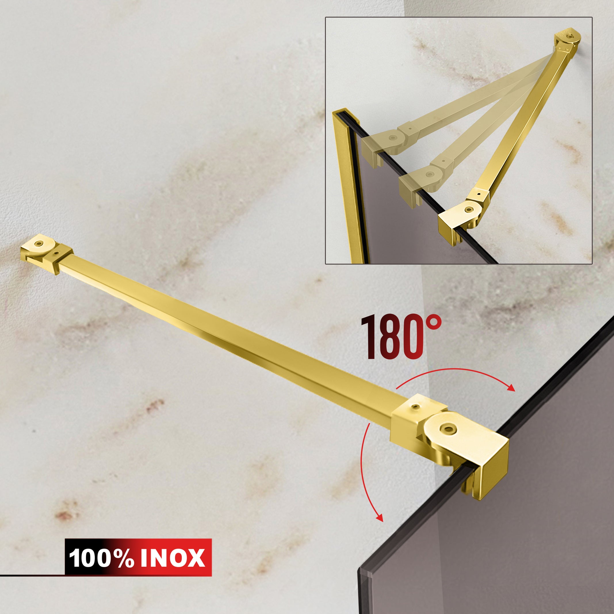 Zuhanyfal Walk-in, zuhanyfal Arany, #Bronz #Bronz