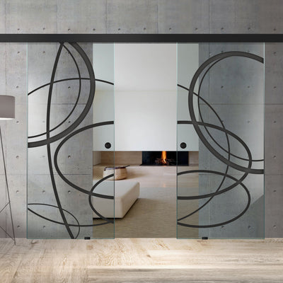 Toló üvegajtó, beltéri Üvegajtó #Átlátszó