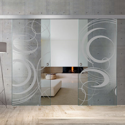 Toló üvegajtó, beltéri Üvegajtó #Átlátszó