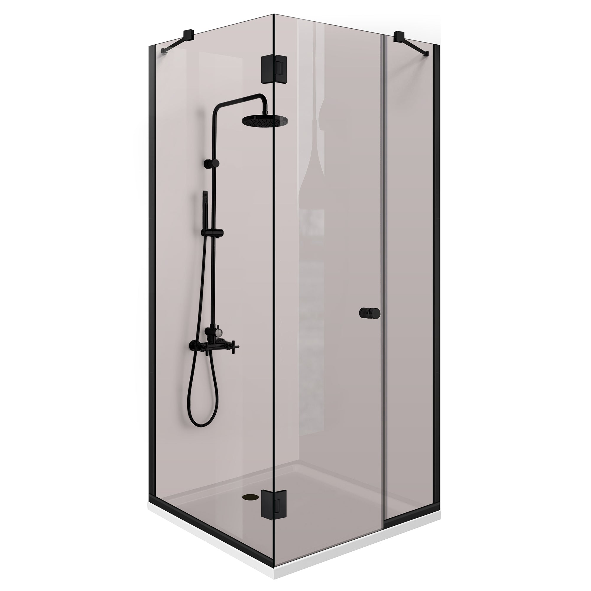 Cabina dus cu 3 elemente cu usa batanta