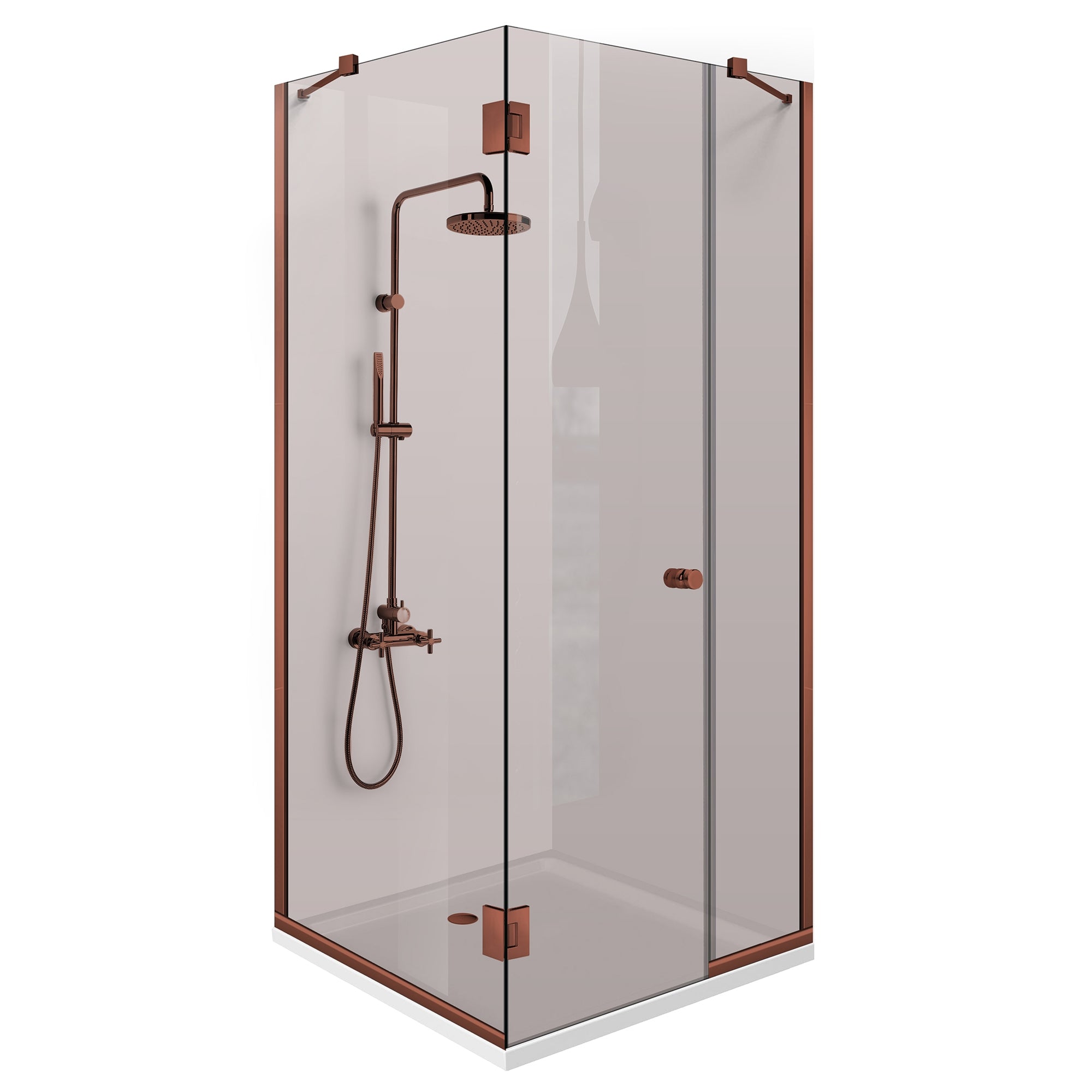Cabina dus cu 3 elemente cu usa batanta