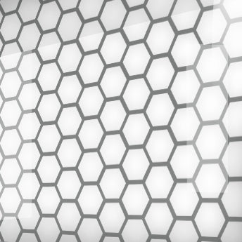 Festett üveg konyhai burkolatokhoz, HEXAGON modell