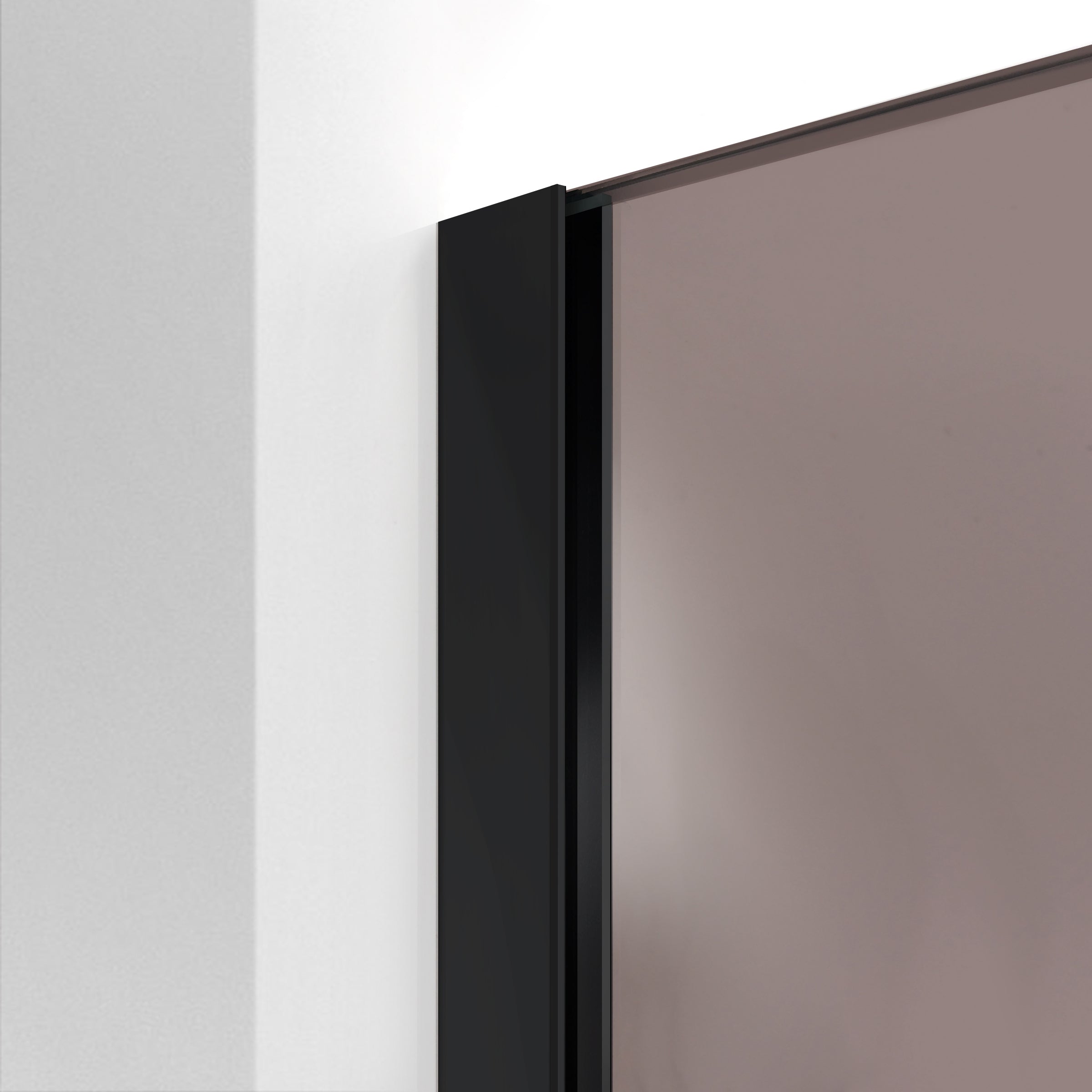 Zuhanyfal Walk-in, fekete zuhanyfal, #Bronz #Bronz