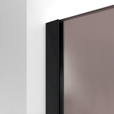 Zuhanyfal Walk-in, fekete zuhanyfal, #Bronz #Bronz