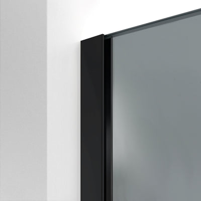Zuhanyfal Walk-in, fekete zuhanyfal, #Szürke #Szürke