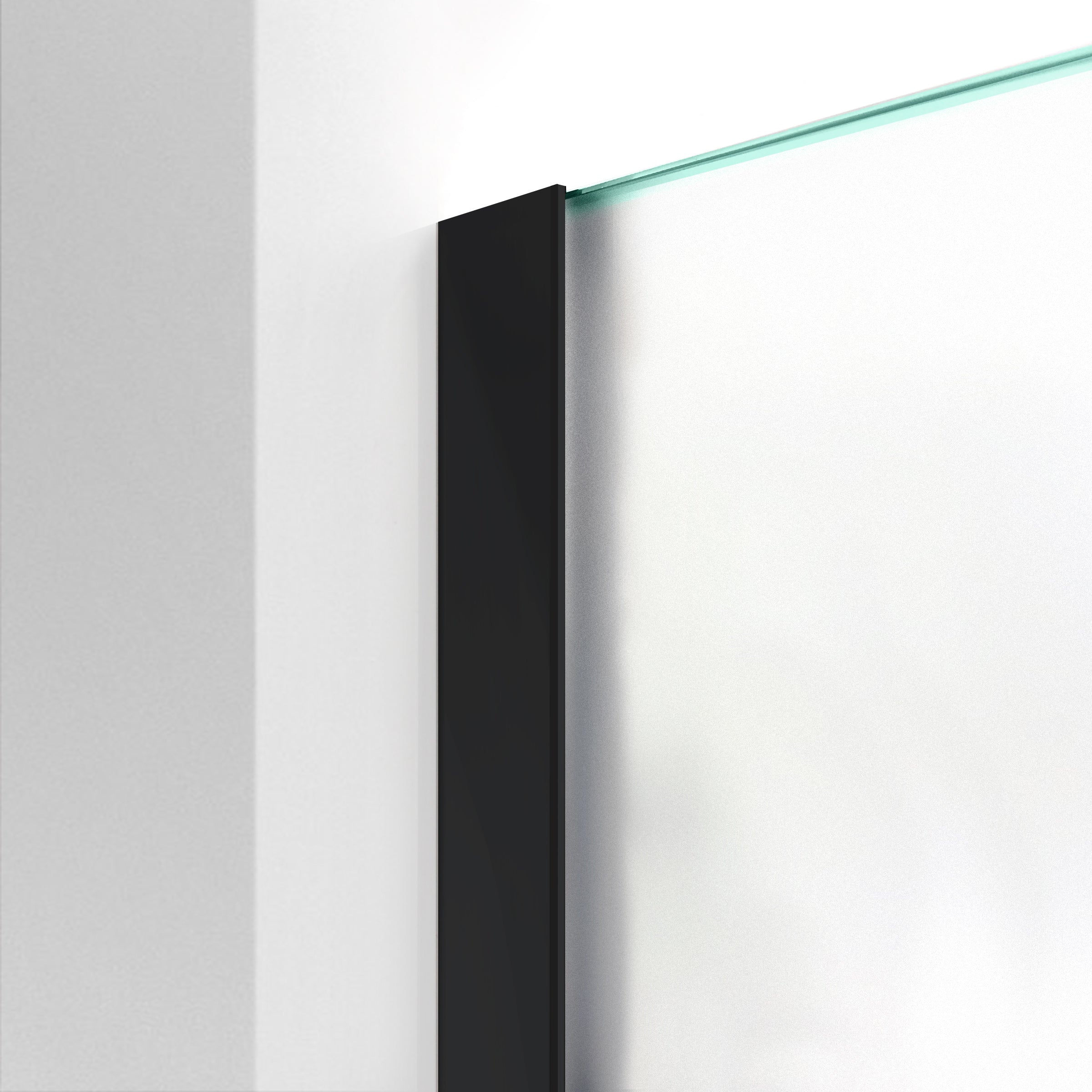 Zuhanyfal Walk-in, fekete zuhanyfal, #Matt #Matt