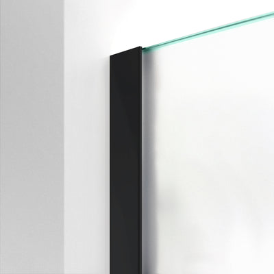 Paravan dus Walk-in, Perete dus  Negru, #Mat #Matt