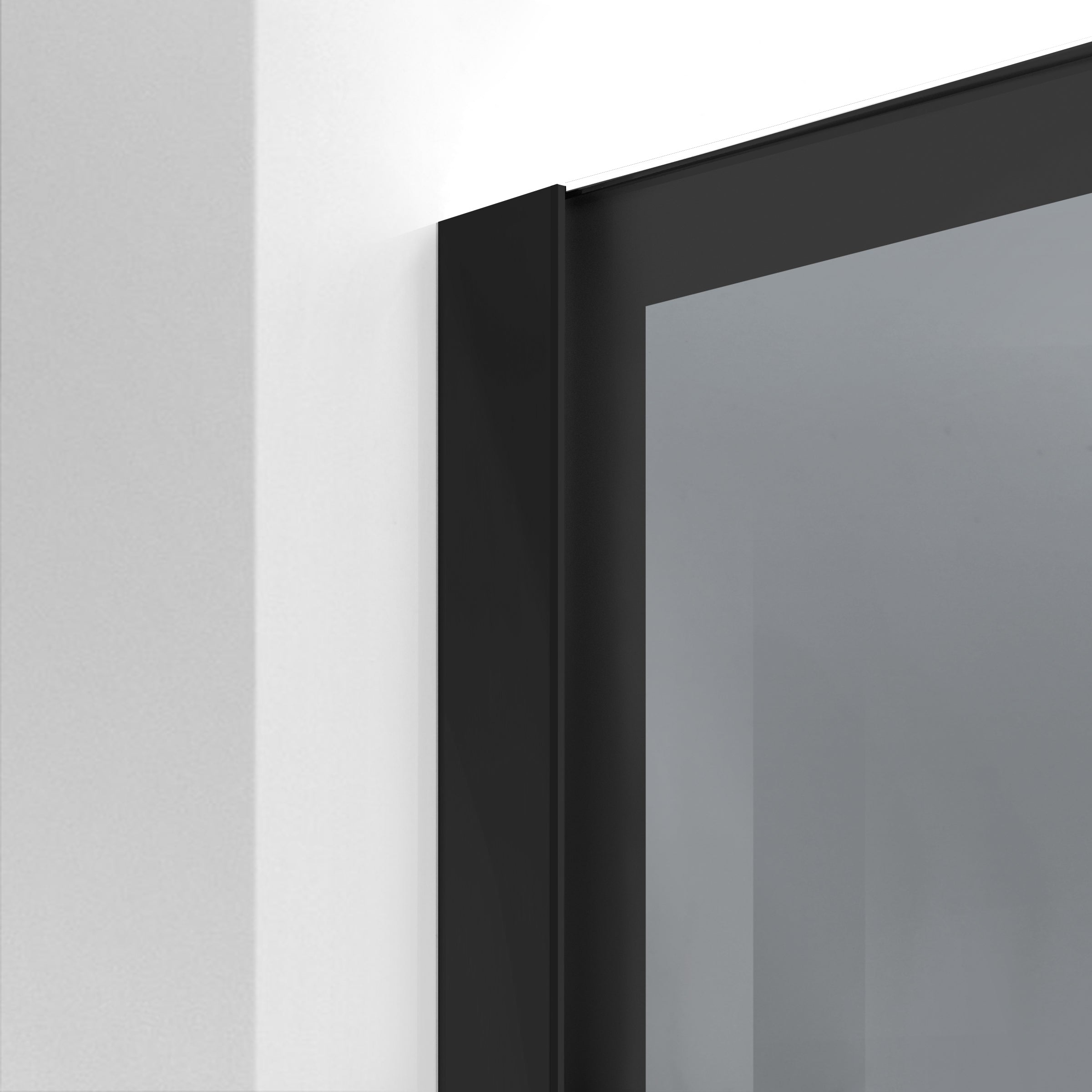 Zuhanyfal Walk-in, fekete zuhanyfal, #Szürke #Szürke