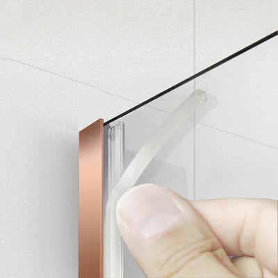Zuhanyfal Walk-in, fekete zuhanyfal, #Átlátszó #Víztiszta