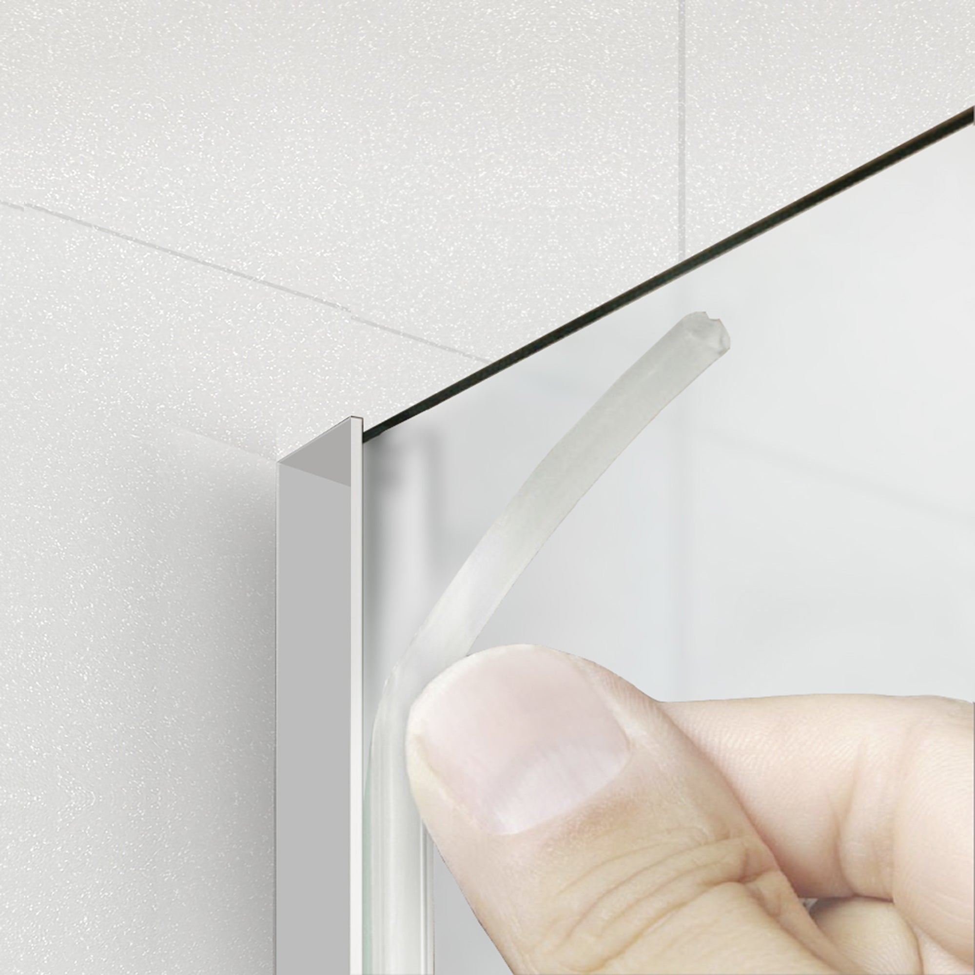 Paravan dus Walk-in, Perete dus  Inox, #Mata #Matt