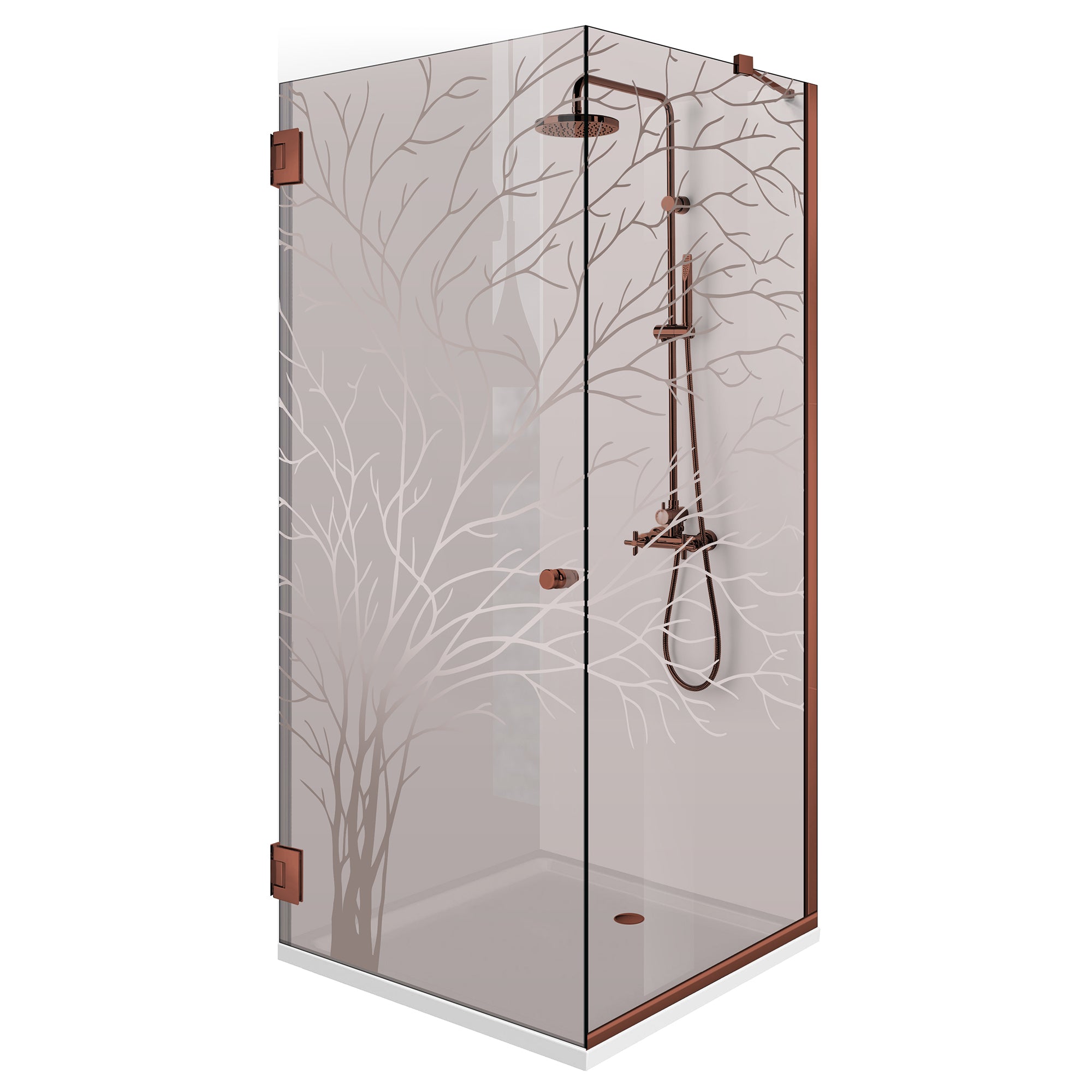Cabina dus cu usa batanta #Bronz