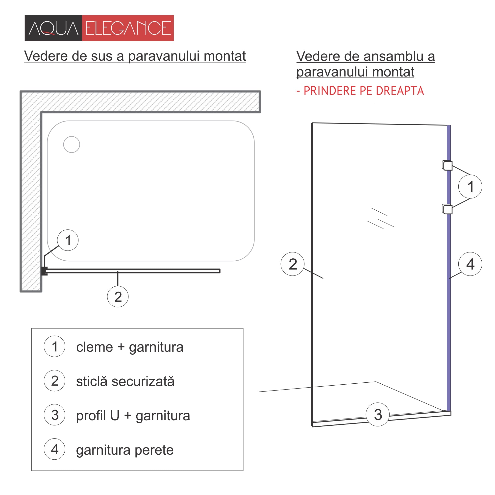 Zuhanyfal Walk-in, Rozsdamentes acél zuhanyfal, aranyszínű, #Átlátszó #Víztiszta
