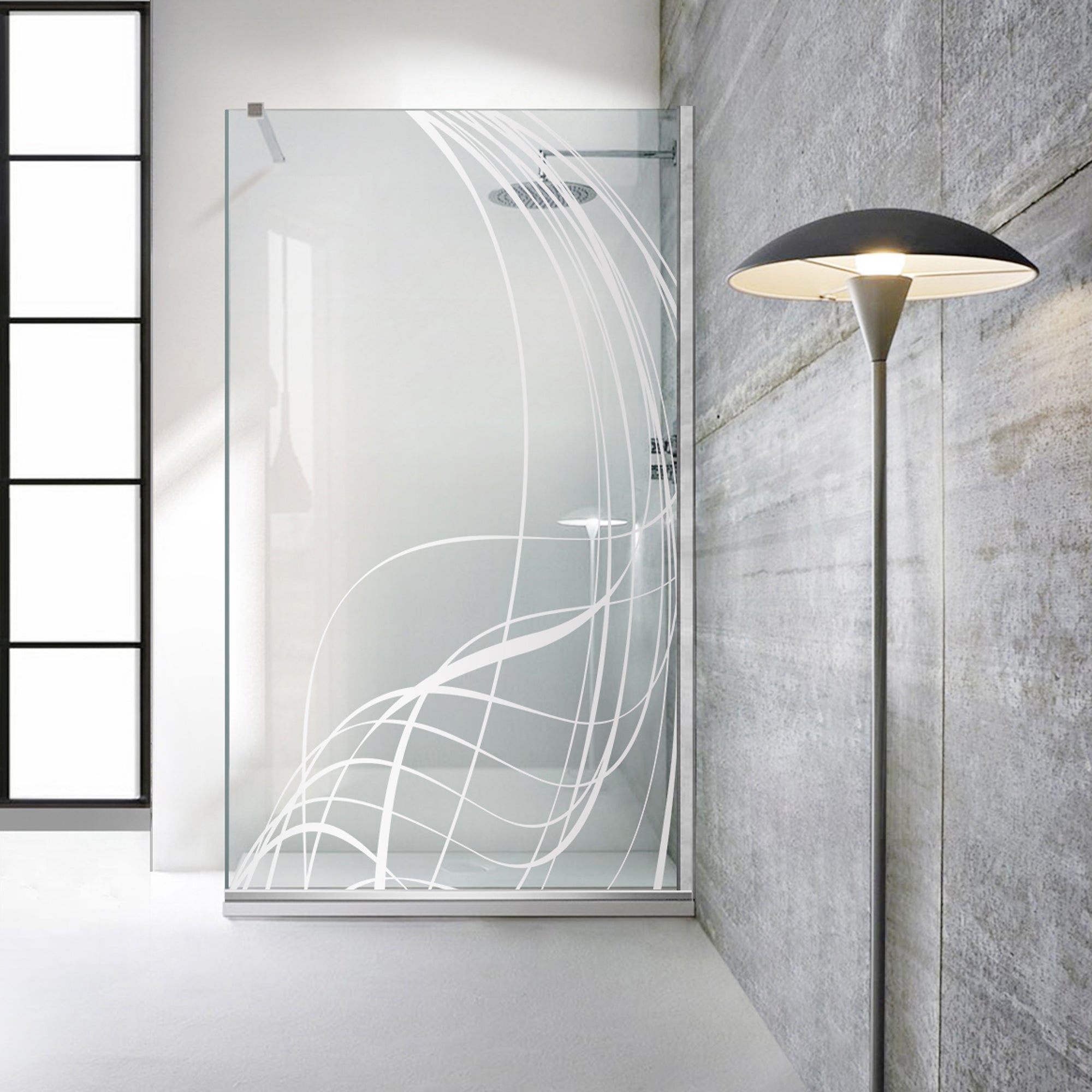 Zuhanyfal Walk-in, Zuhanyfal Rozsdamentes acél, #Átlátszó #Víztiszta