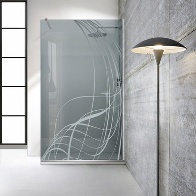 Zuhanyfal Walk-in, Zuhanyfal Rozsdamentes acél, #Szürke #Szürke