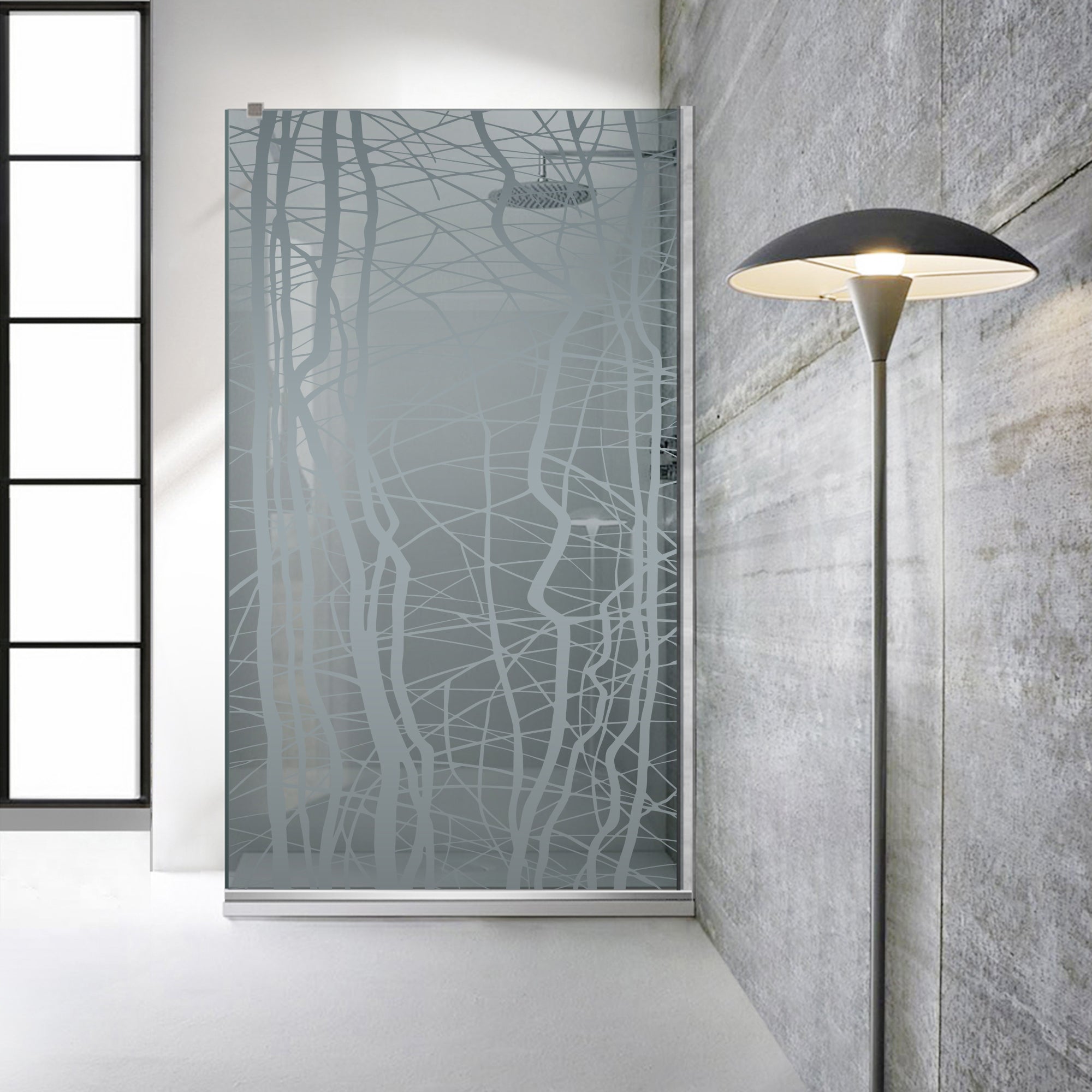 Zuhanyfal Walk-in, Zuhanyfal Rozsdamentes acél, #Szürke #Szürke