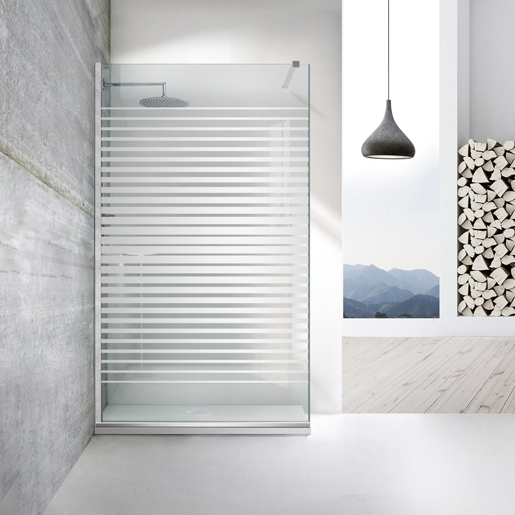 Zuhanyfal Walk-in, Zuhanyfal Rozsdamentes acél, #Átlátszó #Víztiszta