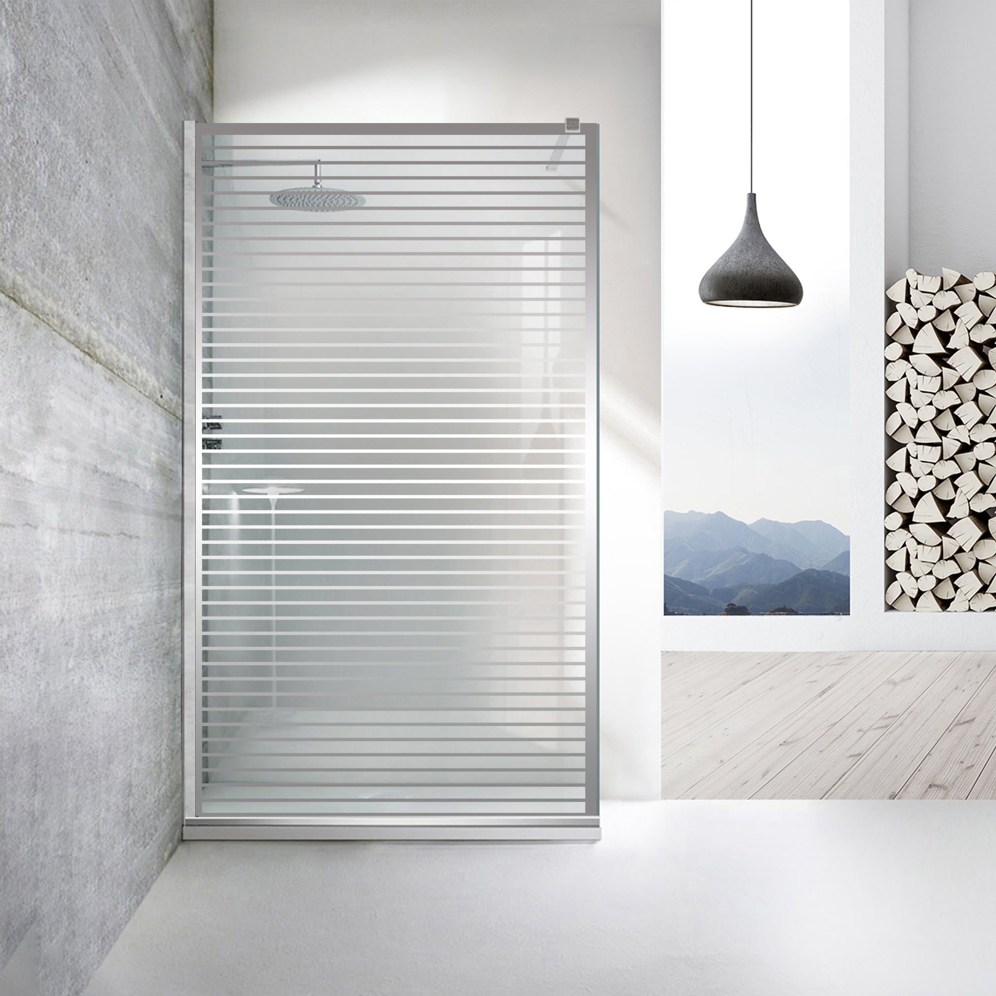 Zuhanyfal Walk-in, Zuhanyfal Rozsdamentes acél, #Átlátszó #Víztiszta