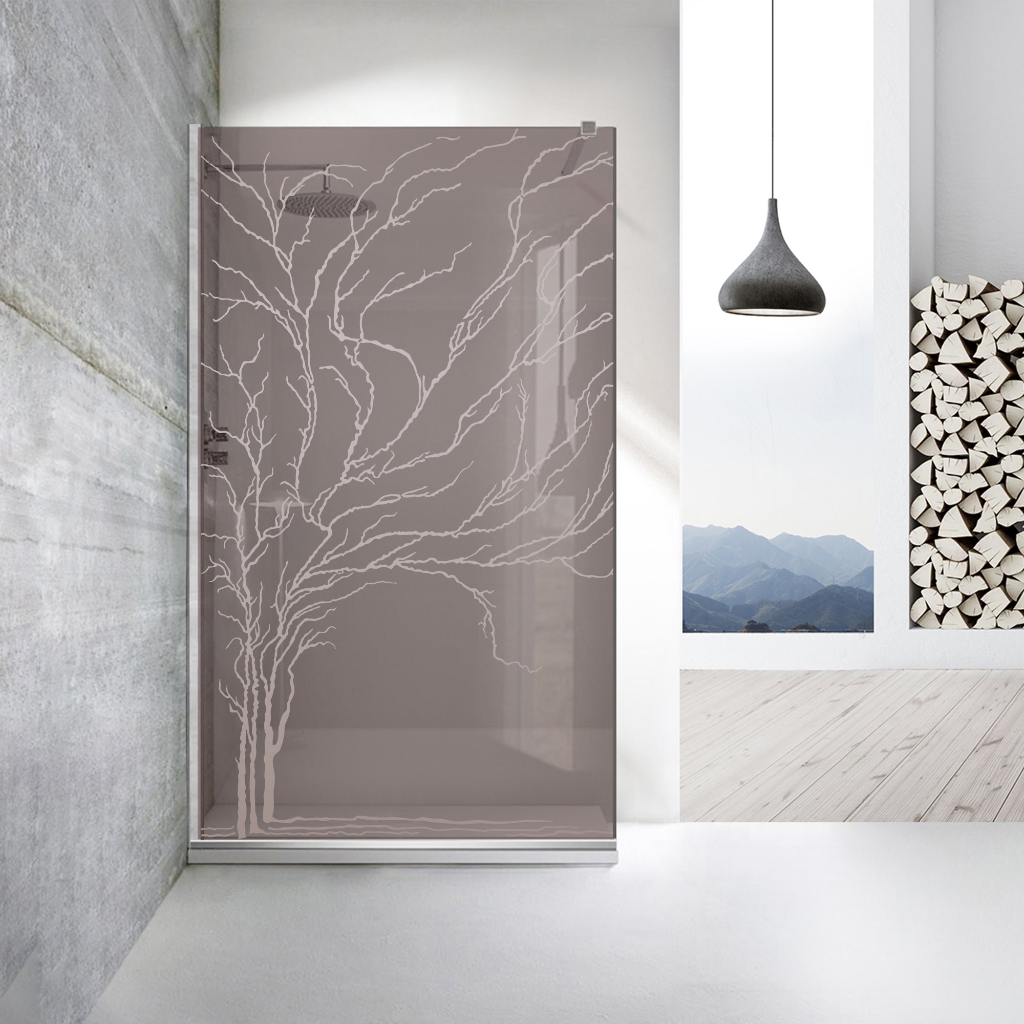 Paravan dus Walk-in, Perete dus  Inox, #Bronz #Bronz